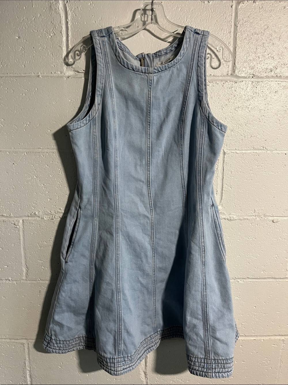 Free Assembly Denim Sleeveless A-Line Dress- Large NWOT